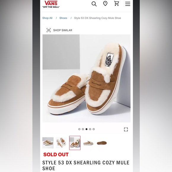Vans Shearling UNISEX Mules - LAST PAIR - Picture 5 of 13